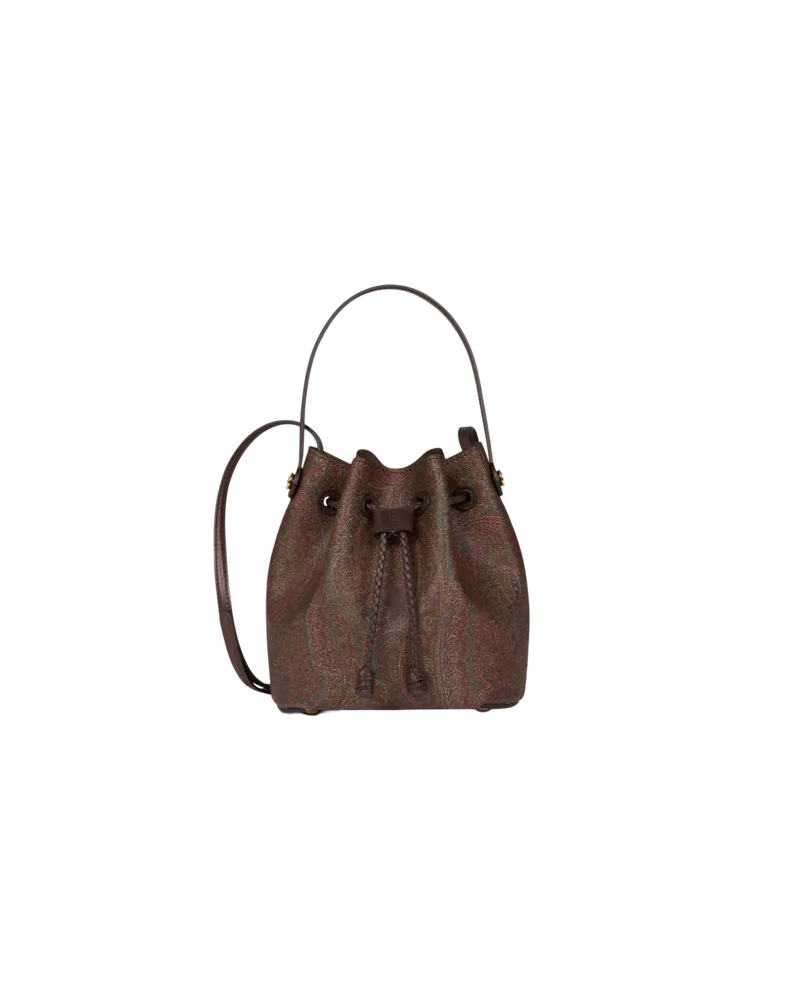 Etro Mini-beuteltasche Mit Arnicamuster, Damen, Braun Braun