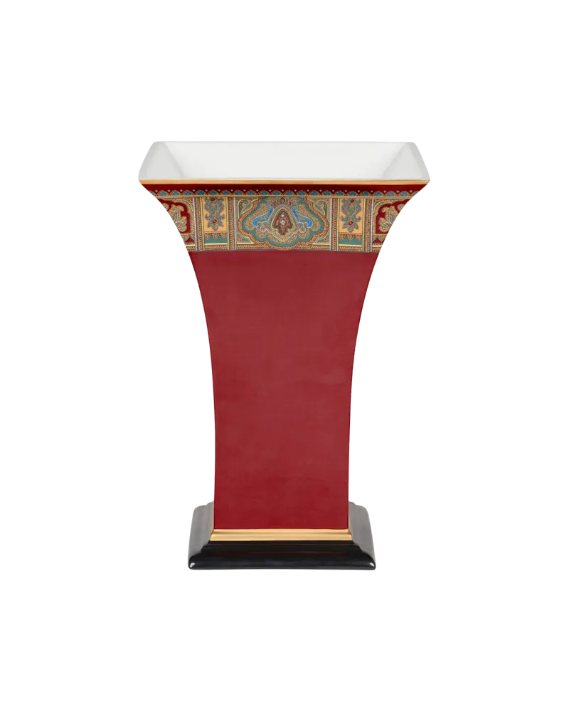 Etro Vase Aus Porzellan, Bordeaux Bordeaux