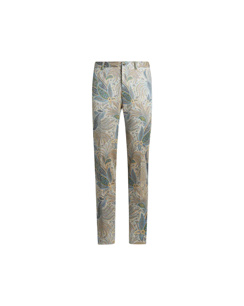 Etro Sartoriale Hose Mit Blattmuster, Herren, Hellblau, Größe Hellblau
