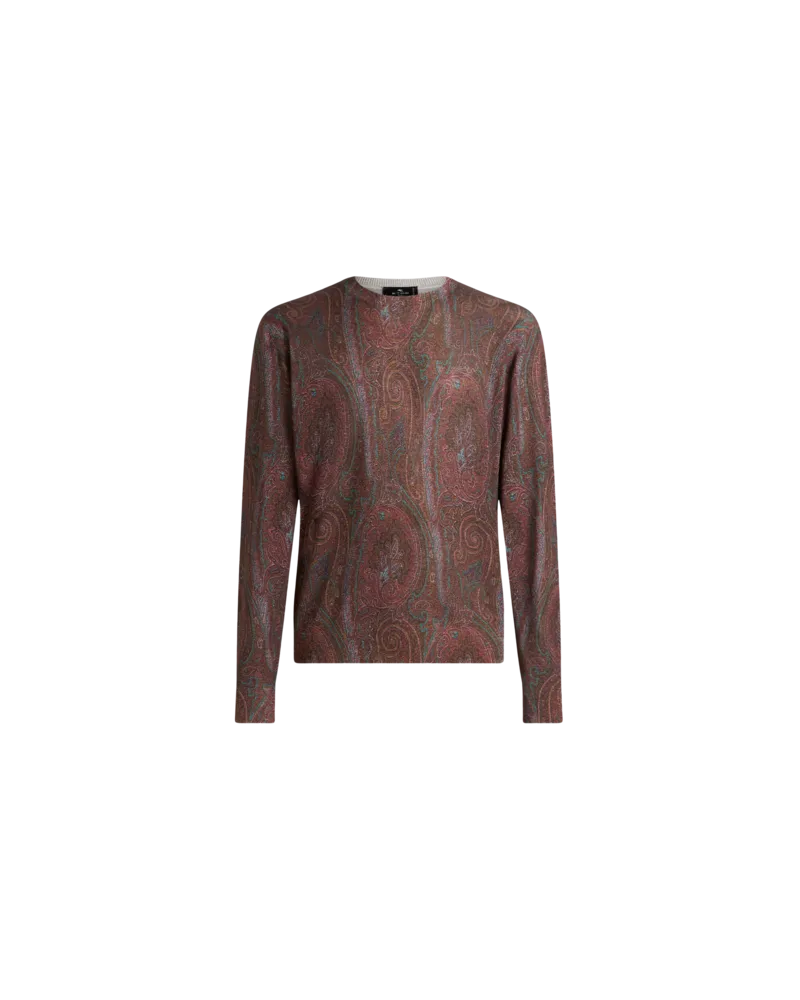 Etro Paisley-pullover, Herren, Bordeaux, Größe Bordeaux