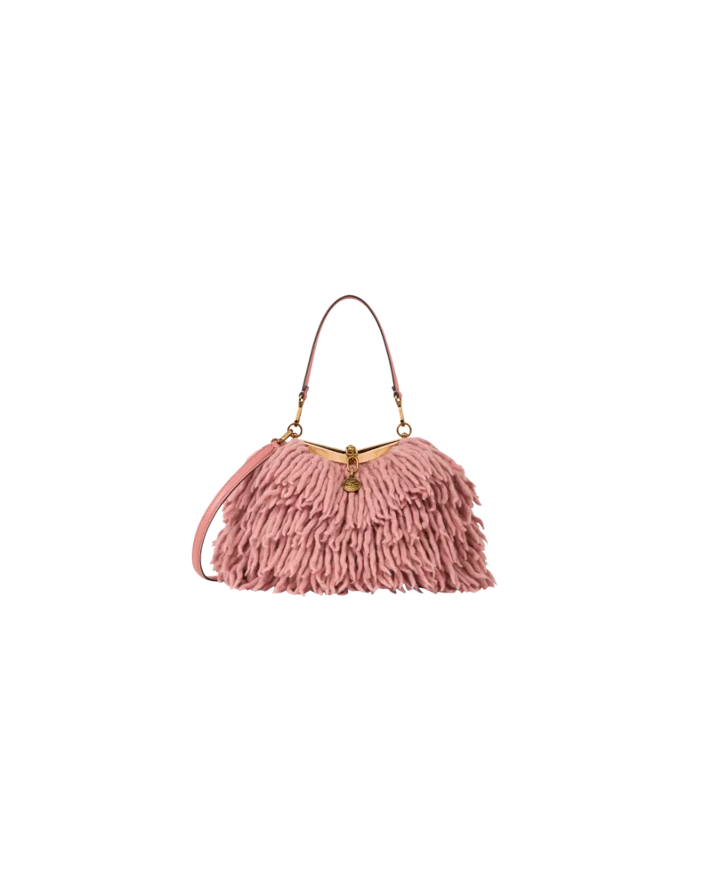 Etro Tasche Vela Klein Mit Fransen, Damen, Rosa Rosa