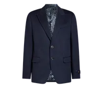 Einreihige Jacke Aus Kaschmir, Herren, Blau, Größe