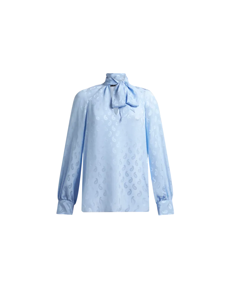 Etro Bluse Aus Seiden-jacquard, Damen, Hellblau, Größe Hellblau