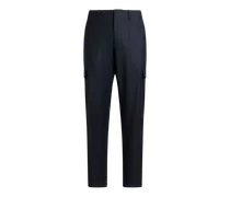 Cargohose Aus Wolle, Herren, Blau, Größe