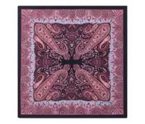 Pochette Aus Seide Mit Makro-paisley, Herren, Violett