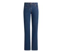 Jeans Mit Gesticktem Auf Der Rückseite, Damen, Blau, Größe