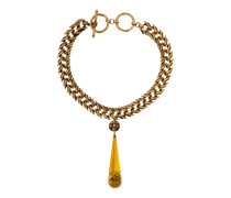 Halskette Mit Tropfen Und Paisley-biene, Damen, Gold