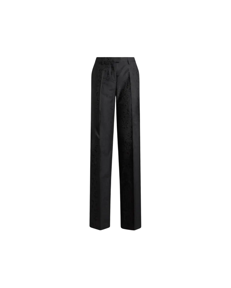 Etro Jacquardhose, Damen, Schwarz, Größe Schwarz