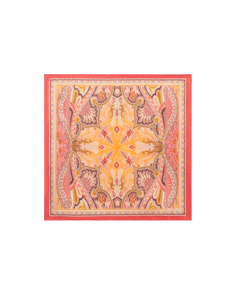 Etro Einstecktuch Aus Seide Mit Paisley-druck, Herren, Rot Rot