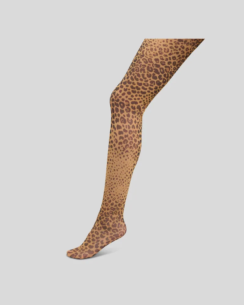 Etro Strumpfhose Mit Animal-motiv, Damen, Beige, Größe Beige