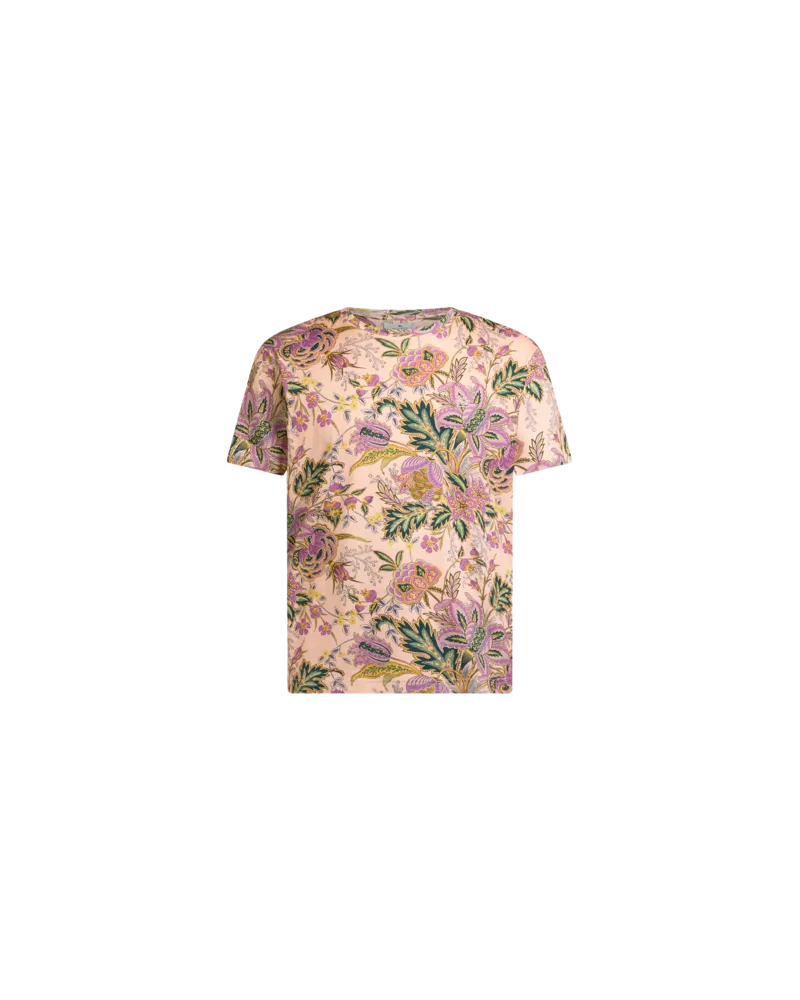 Etro T-shirt Aus Baumwolle Mit Print, Herren, Rosa, Größe Rosa
