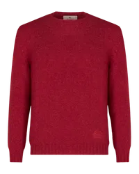 Etro Pullover Aus Kaschmir Mit Logo, Herren, Bordeaux Bordeaux