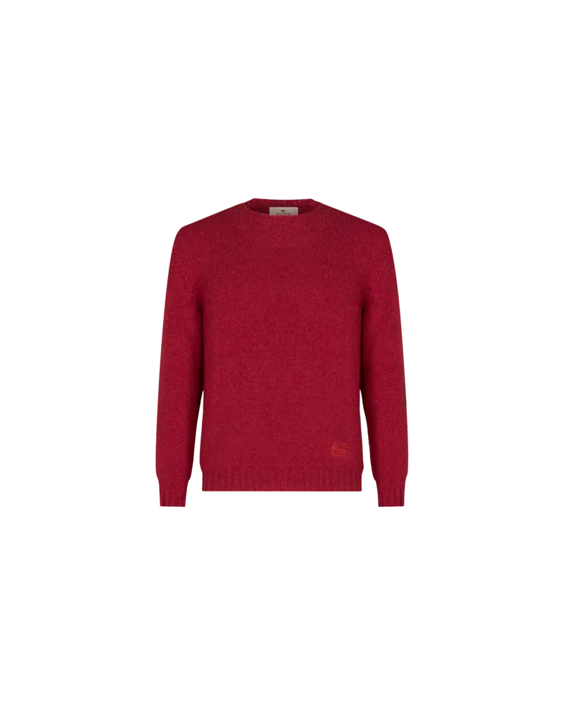 Etro Pullover Aus Kaschmir Mit Logo, Herren, Bordeaux Bordeaux