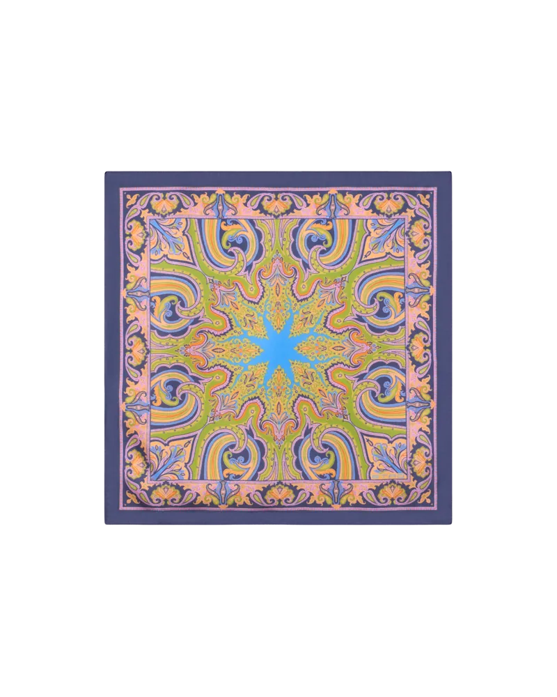 Etro Einstecktuch Aus Seide Mit Motiv, Herren, Multicolor Multicolor