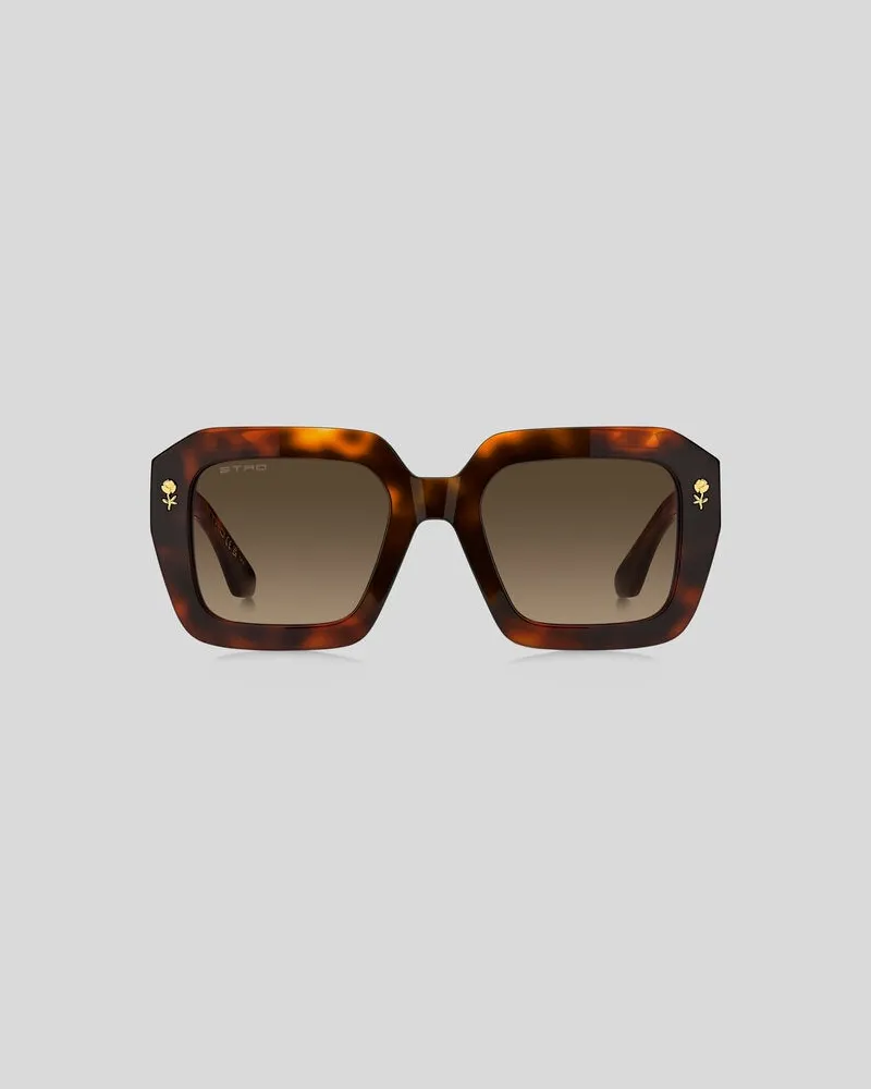 Etro Sonnenbrille Colour Stripes, Damen, Braun Braun