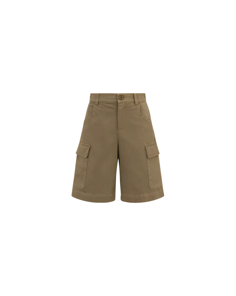 Etro Bermudashorts Im Cargostil Aus Stretchbaumwolle Mit Logo, Grün, Größe Grün