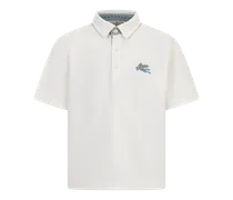 Poloshirt Mit Legacy-prints Aus Pique Aus Baumwolle Mit Pegaso, Weiß, Größe