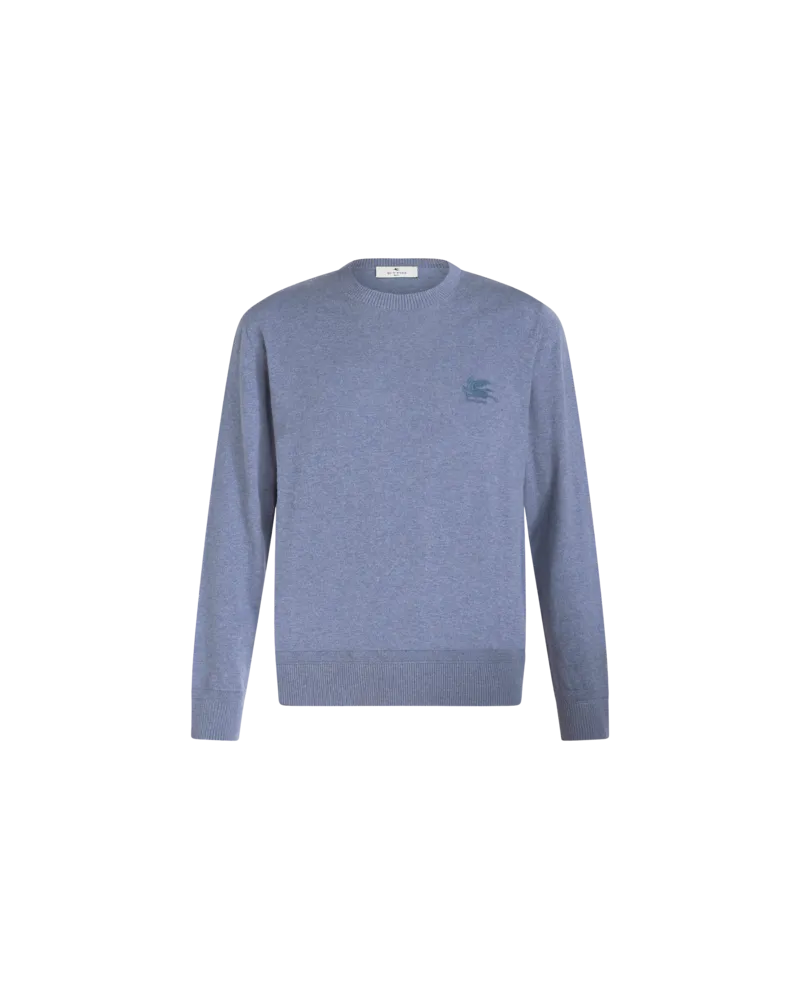 Etro Kaschmirpullover Mit Logo, Herren, Navyblau Navyblau