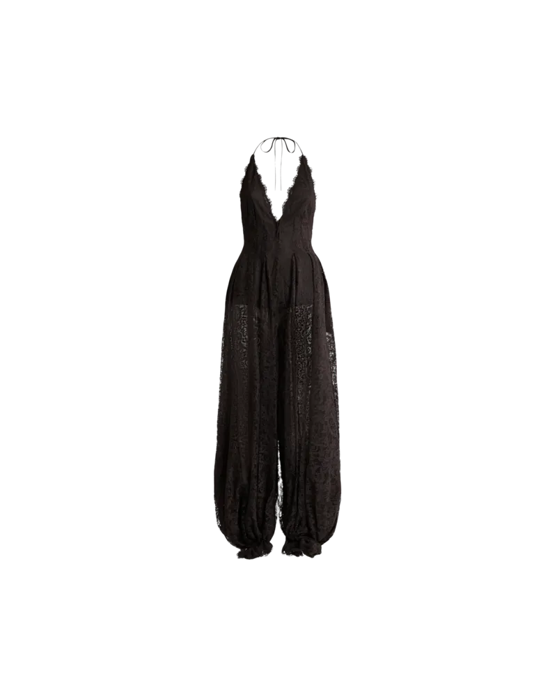 Etro Overall Aus Spitze Mit Paisley-motiv, Damen, Braun, Größe Braun