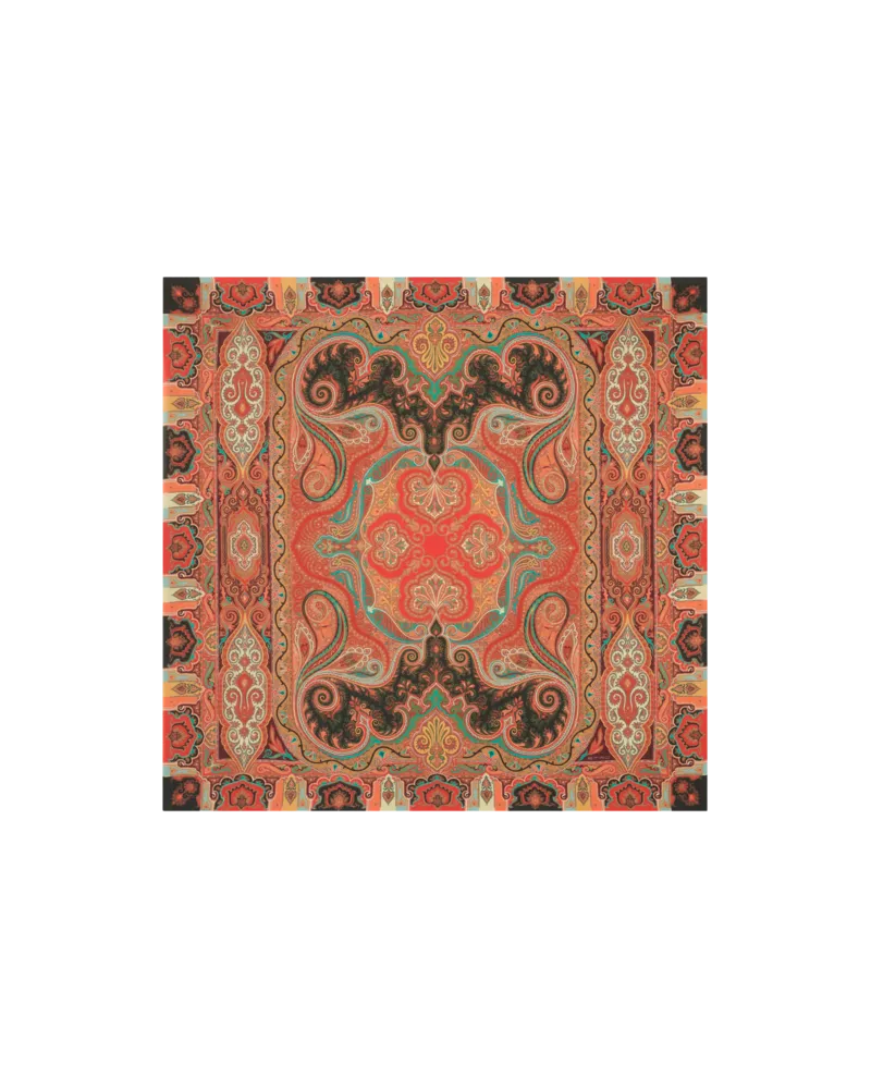 Etro Schultertuch Aus Seide Und Kaschmir Mit Geometrischem Motiv, Damen, Rot Rot