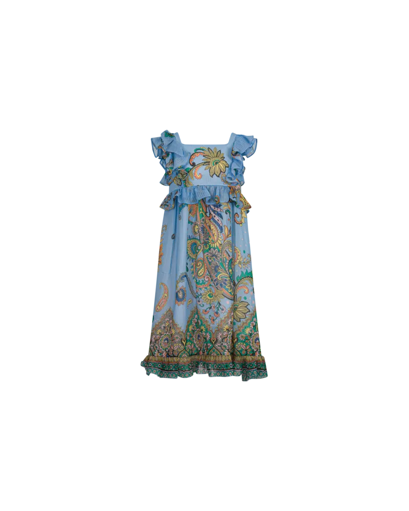Etro Kleid Aus Einer Seidenmischung Mit Platziertem Druck, Multicolor, Größe Multicolor