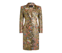 Jacquard-mantel Mit Paisley-motiv, Damen, Gold, Größe