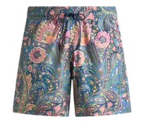 Badeshorts Mit Floralem Paisley-motiv, Herren, Blau, Größe