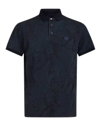 Etro Paisley Poloshirt Aus Baumwolle, Herren, Navyblau Navyblau