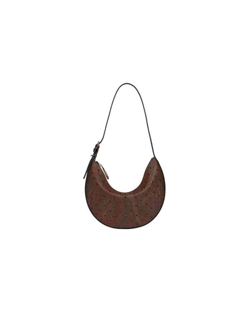 Etro Hobo-tasche Etro Essential Klein In Arnica Mit Strass, Damen, Schwarz Schwarz