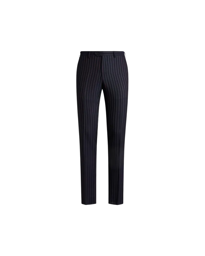 Etro Gestreifte Hose Aus Einer Wollmischung, Herren, Schwarz, Größe Schwarz