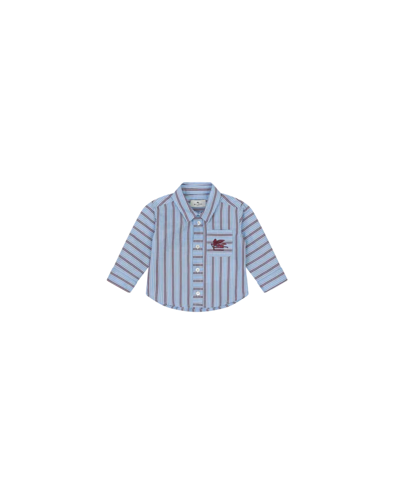 Etro Hemd Aus Baumwolle Mit Pegaso, Hellblau, Größe Hellblau