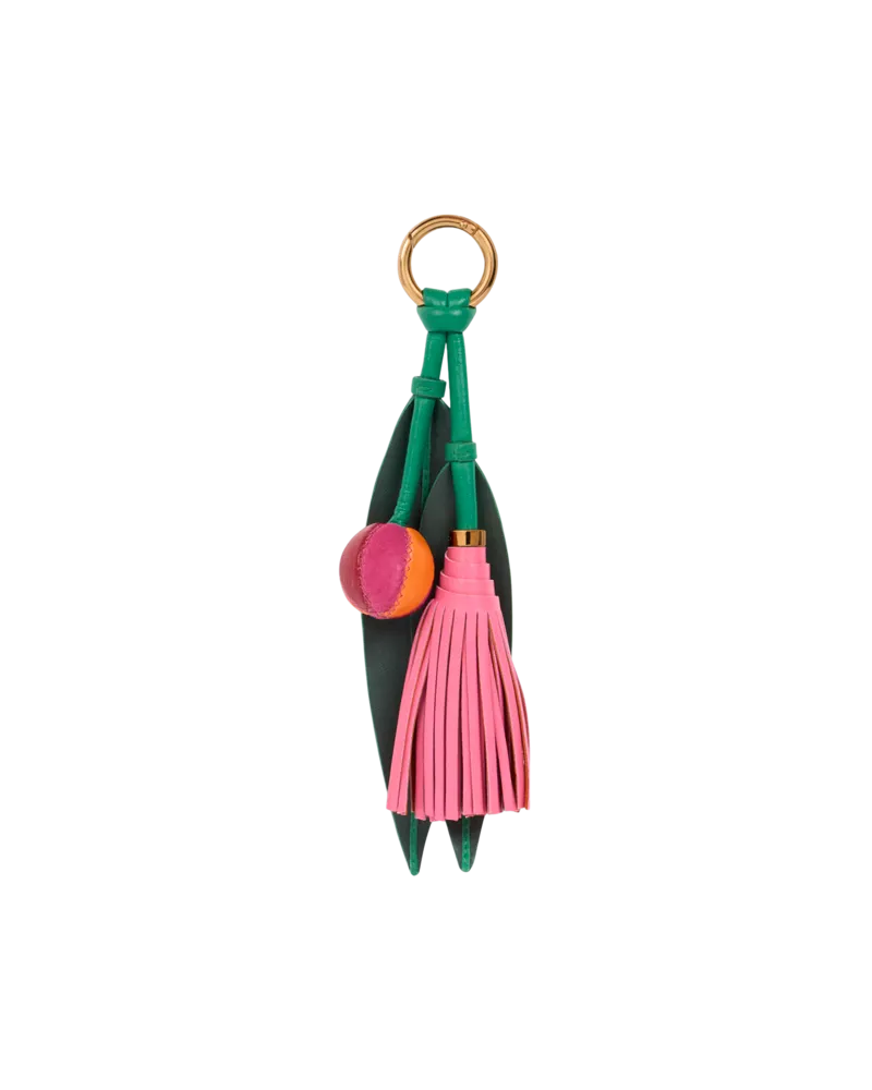 Etro Charm Mit Quaste Und Blättern, Damen, Rosa Rosa