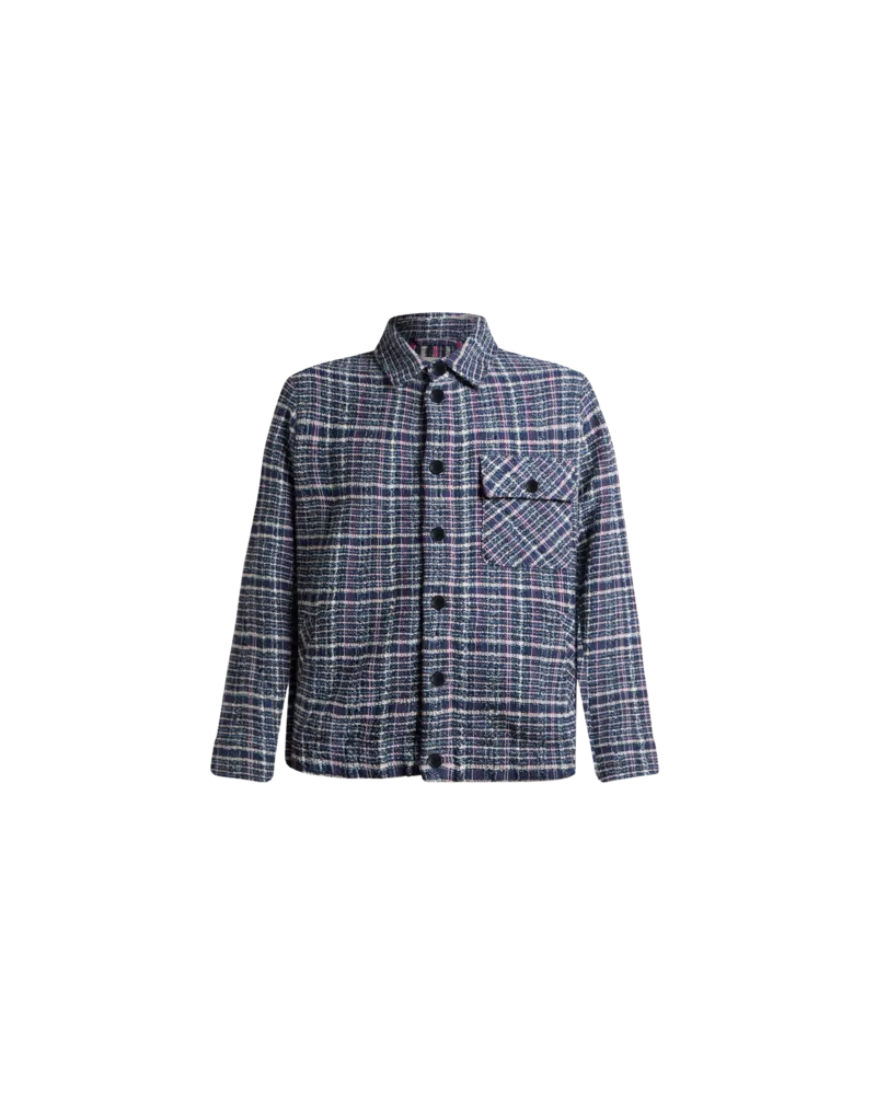 Etro Jacquard-strickjacke Aus Einer Baumwollmischung Mit Maxi-karomuster, Herren, Blau, Größe Blau