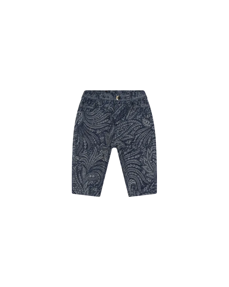 Etro Jeans Aus Denim Jacquard Paisley, Blau, Größe Blau