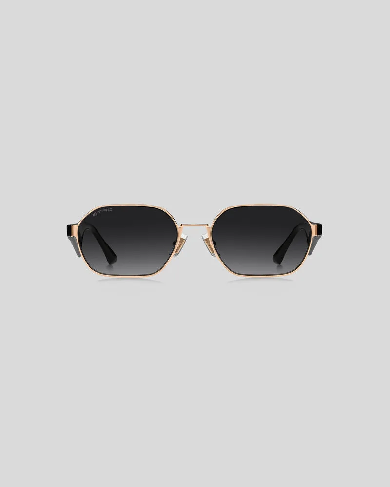 Etro Sonnenbrille Combi Tailoring, Damen, Schwarz Schwarz