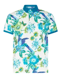 Etro Poloshirt Mit Blumendruck, Hellblau Hellblau