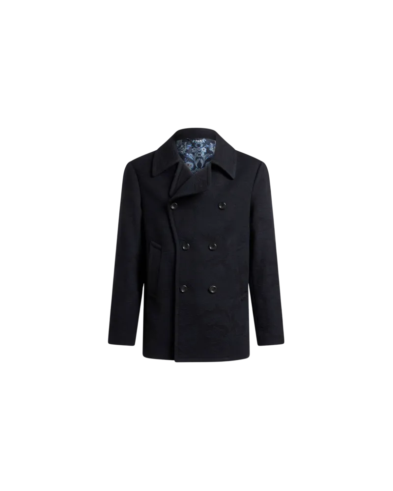 Etro Peacoat Aus Wolljacquard, Herren, Navyblau, Größe Navyblau