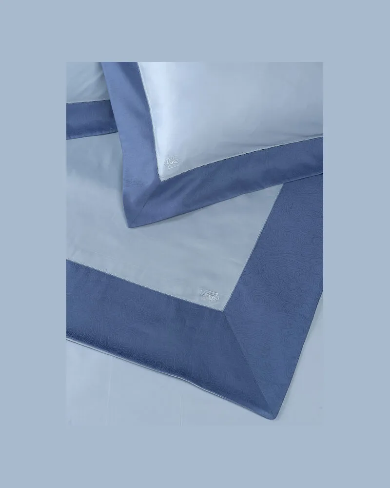 Etro Jacquard-bettwäscheset Aus Baumwolle Für Doppelbetten, Hellblau Hellblau