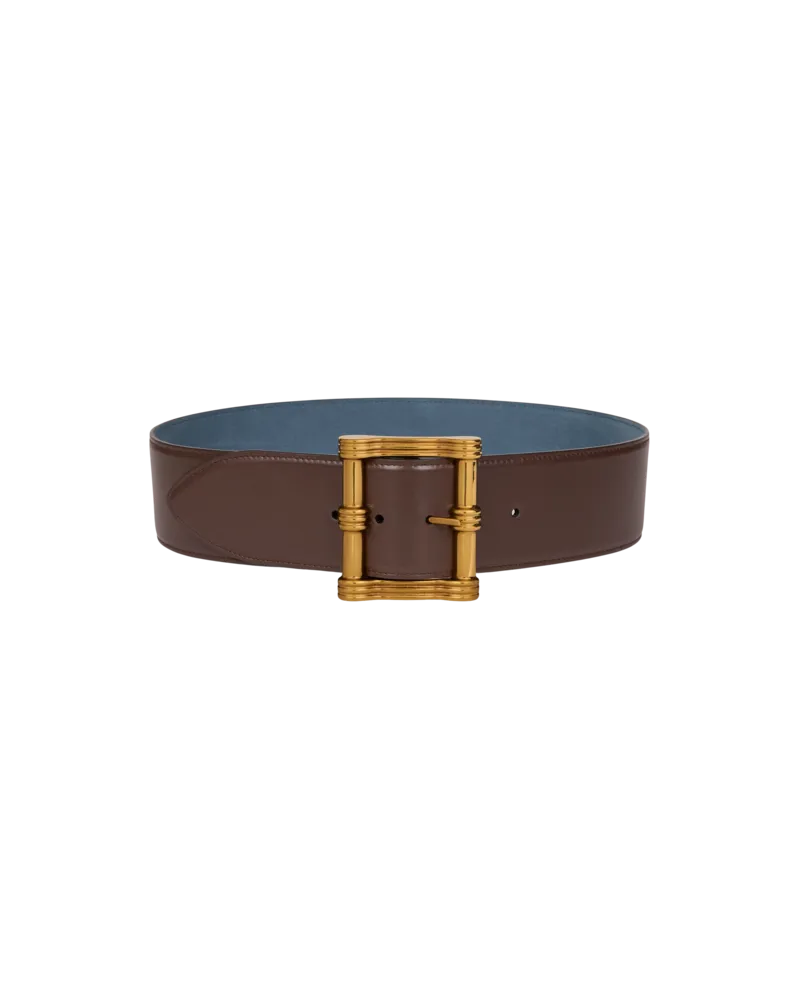 Etro Wendbarer Maxigürtel Aus Leder, Damen, Braun, Größe Braun