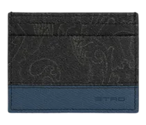 Kartenetui Mit Arnica-muster Und Ledereinsatz, Herren, Blau