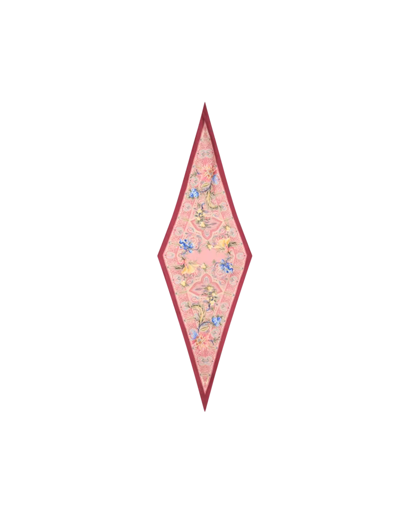 Etro Foulard Aus Seide Mit Rauten Und Floralem Paisley-motiv, Damen, Rosa Rosa