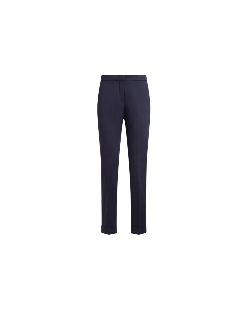 Etro Cropped Hose Aus Stretch-baumwolle, Damen, Navyblau, Größe Navyblau