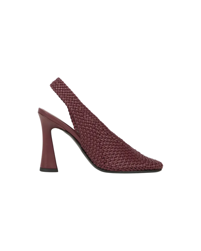 Etro Slingback Mit Flechtmuster, Damen, Bordeaux, Größe Bordeaux