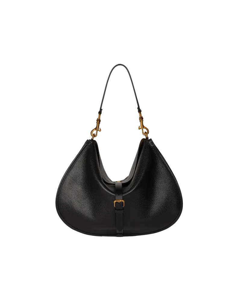 Etro Maxi-tasche Pony Aus Leder, Damen, Schwarz Schwarz