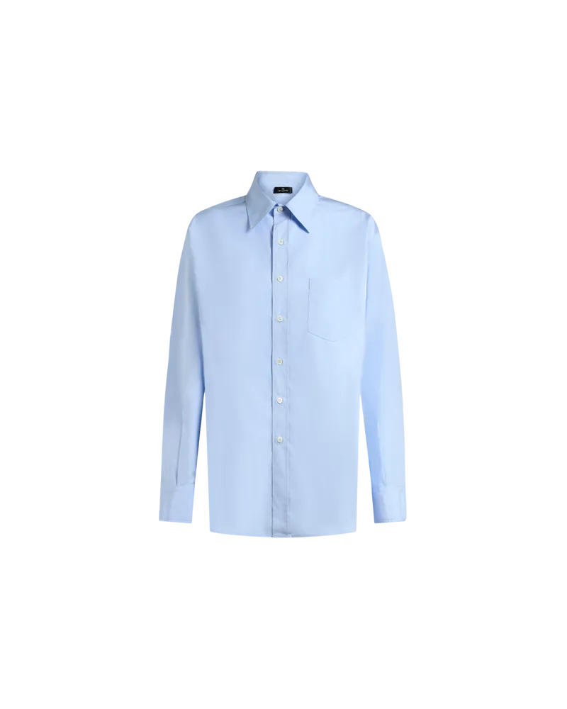 Etro Hemdbluse Mit Druck Auf Dem Rücken, Damen, Navyblau, Größe Navyblau