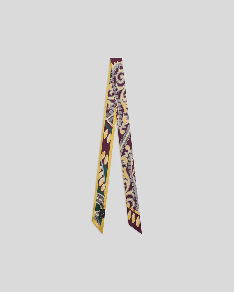Etro Paisleyna Aus Seide Mit Floralem Paisley-muster, Damen, Bordeaux Bordeaux