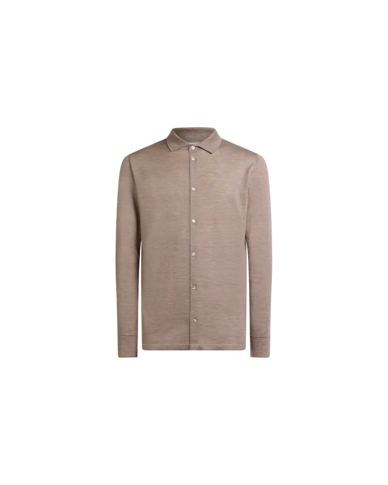Etro Cardigan Aus Kaschmir Und Seide Mit Stickerei, Herren, Beige, Größe Beige