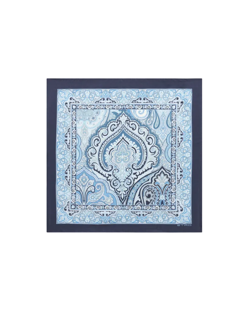 Etro Einstecktuch Aus Seide Mit Paisleymotiv, Herren, Hellblau Hellblau