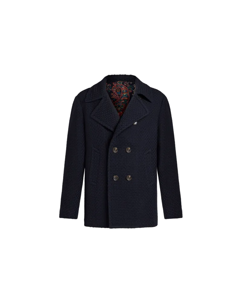 Etro Peacoat Aus Wolle, Herren, Navyblau Navyblau