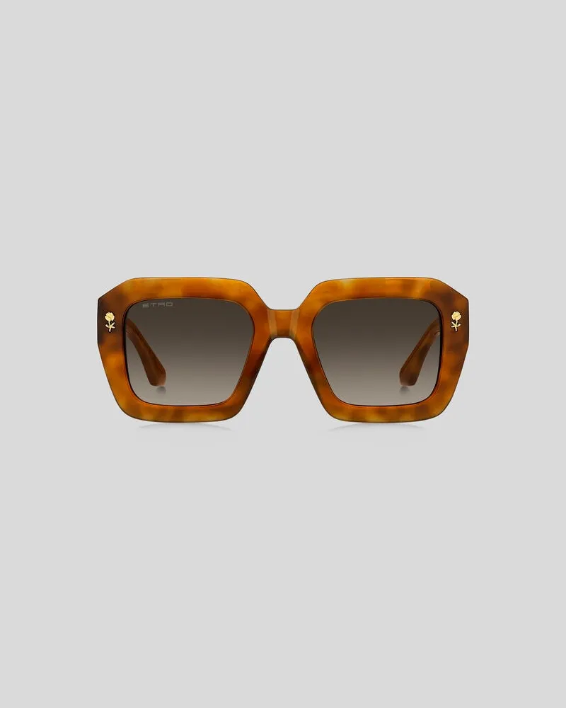 Etro Sonnenbrille Colour Stripes, Damen, Braun Braun